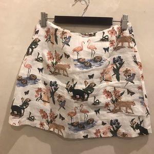 Reformation Linen Mini Skirt